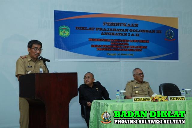 Sambutan Kepala Bidang Diklat Struktural